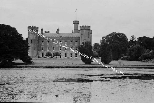 BARMEATH CASTLE BATTLEMENTS FROM W.SHORE OF LAKE